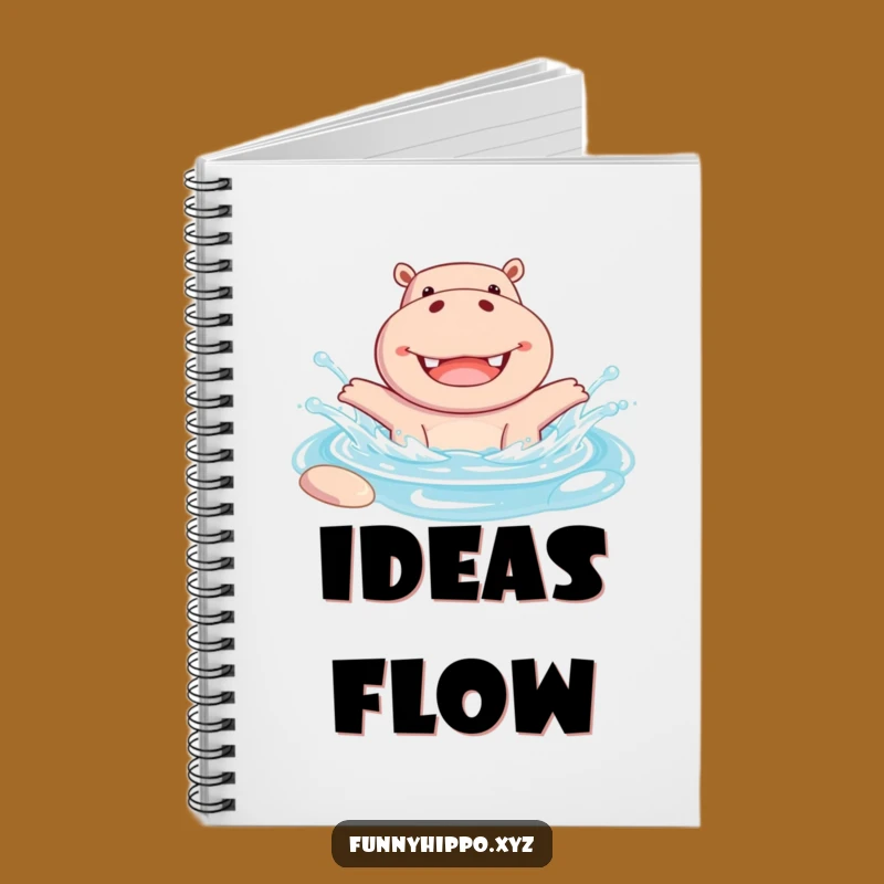 Funny Hippo Pool Splash Notebook: Cheerful Hippo Joyful Notes Perfect Creative Gift