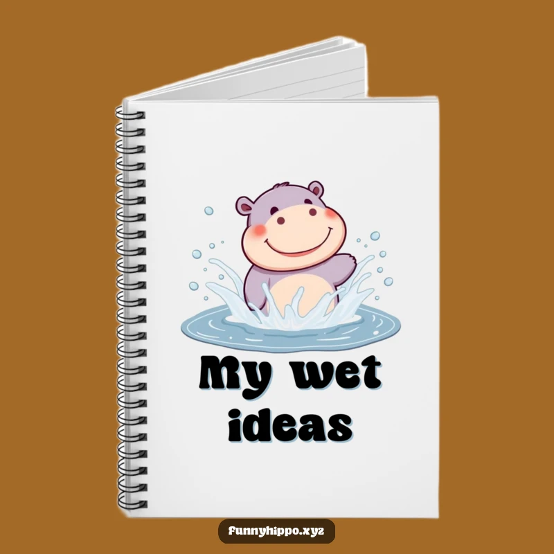 Funny Kawaii Hippo Notebook: Jot Down Ideas with Joyful Splashes