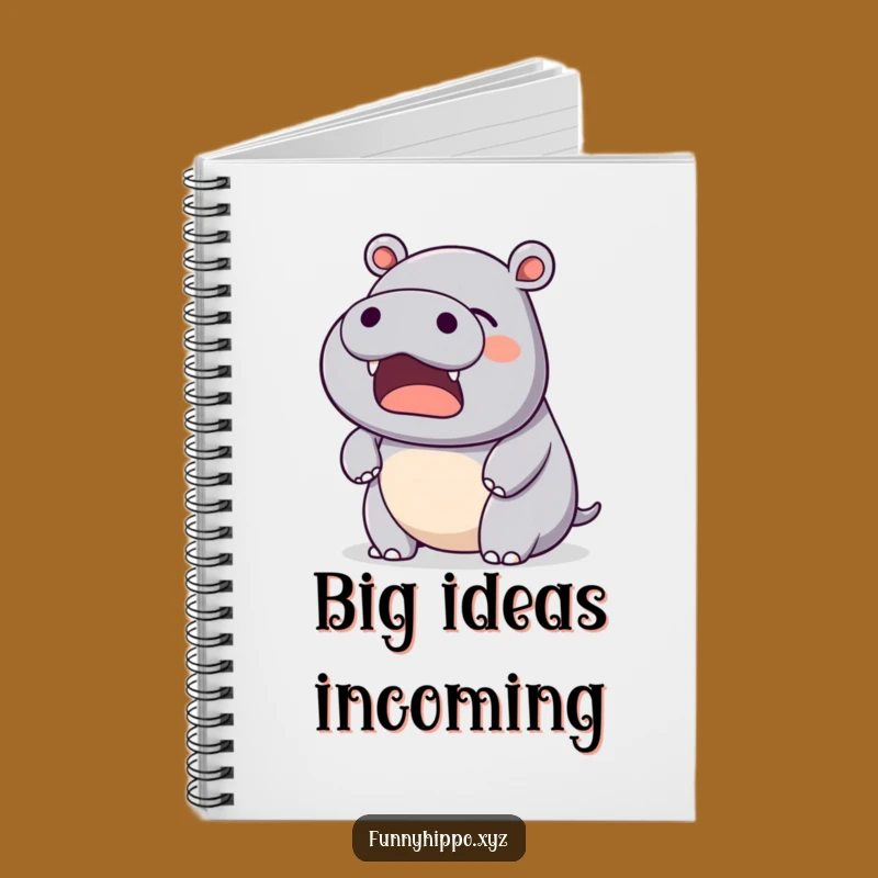 Funny Kawaii Hippo Yawn Notebook: Jot Down Dreams, Gift