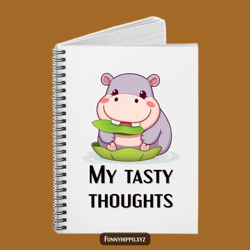 Funny Kawaii Hippo Lily Pad Notebook: Journal Your Happy Thoughts