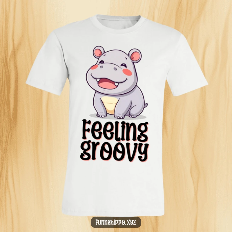 Funny kawaii hippo joyfully wiggling its ears with great enthusiasm, showcasing a look of pure bliss and happiness.